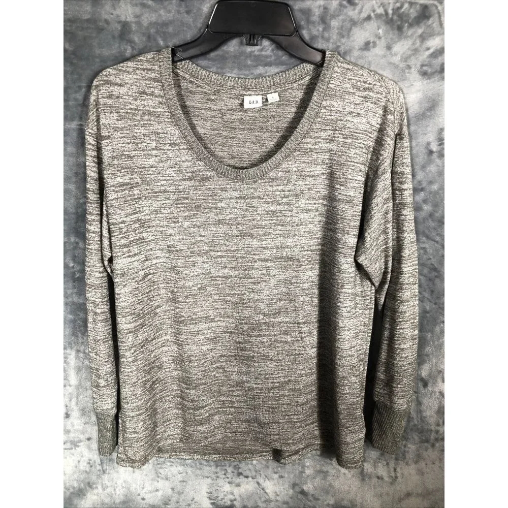 Gap Womans Top Gray Knit Long Sleeve Sweater By Loft Small - Picture 1 of 7